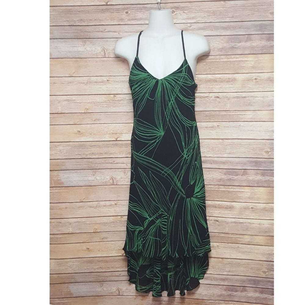 Black & Green Sequin Evening Maxi Dress, Dresses